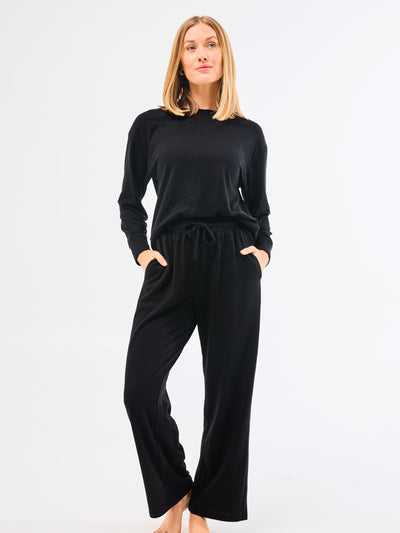 Sophie Wide Leg Pants Set | Black
