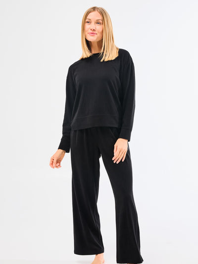 Sophie Wide Leg Pants Set | Black