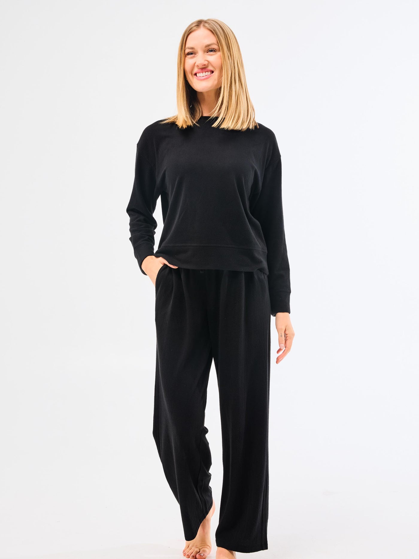 Sophie Wide Leg Pants Set | Black