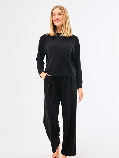 Sophie Wide Leg Pants Set | Black