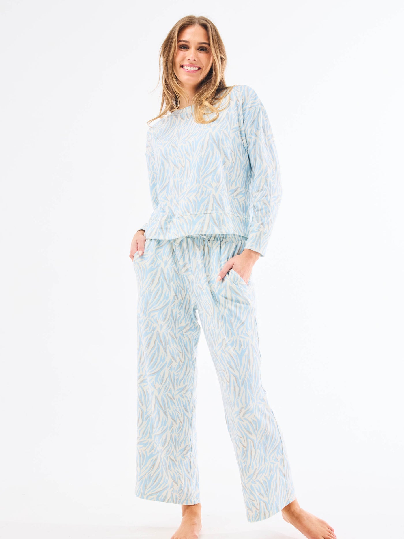 Sophie Wide Leg Pants Set | City Limits Blue