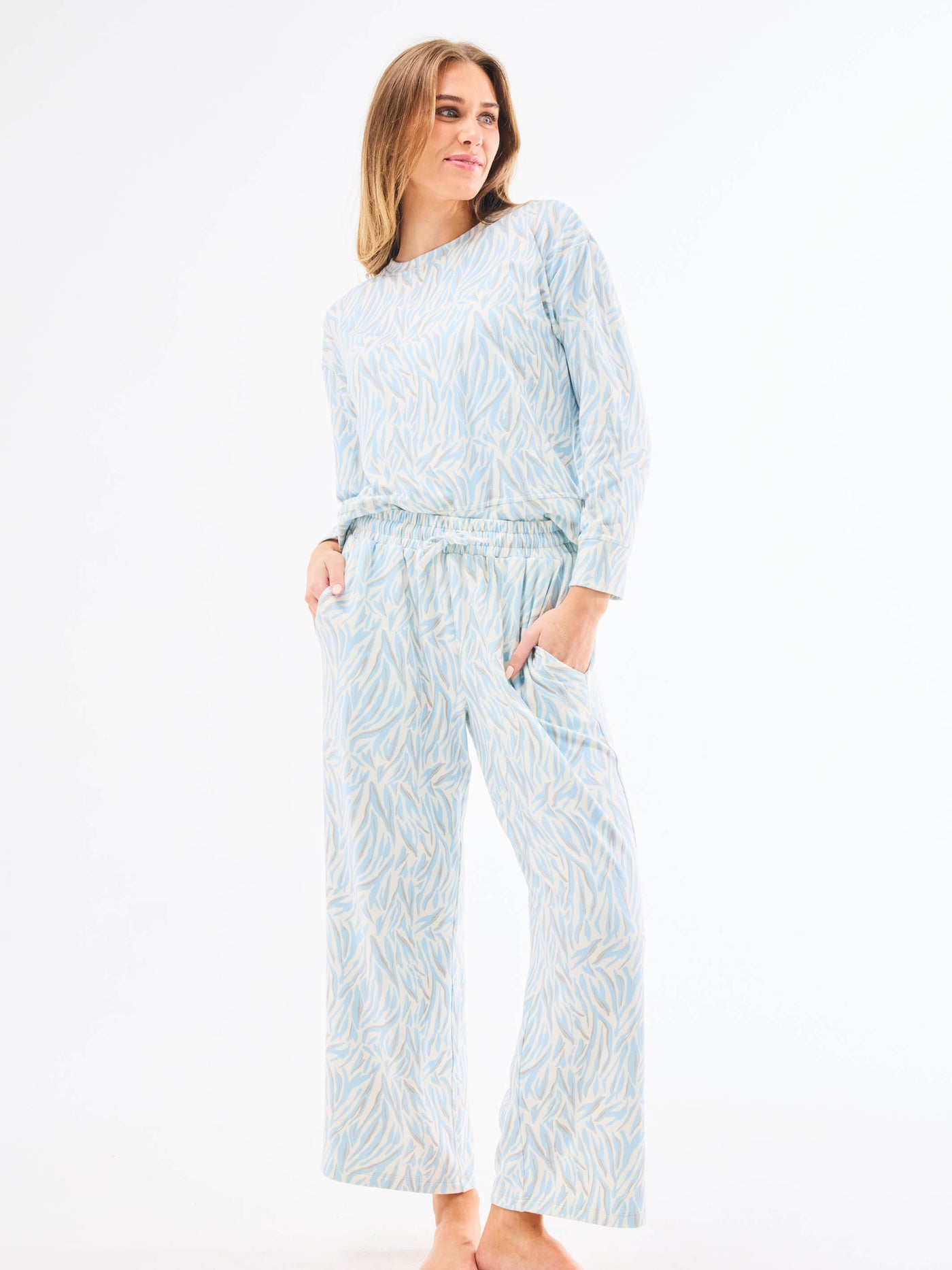 Sophie Wide Leg Pants Set | City Limits Blue