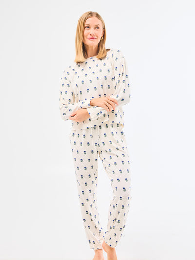 Sophie Jogger Pants Set | Floral Foulard Navy