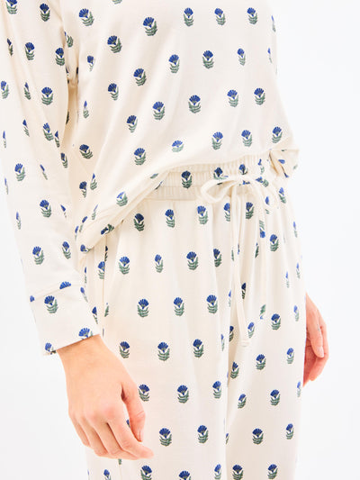 Sophie Jogger Pants Set | Floral Foulard Navy