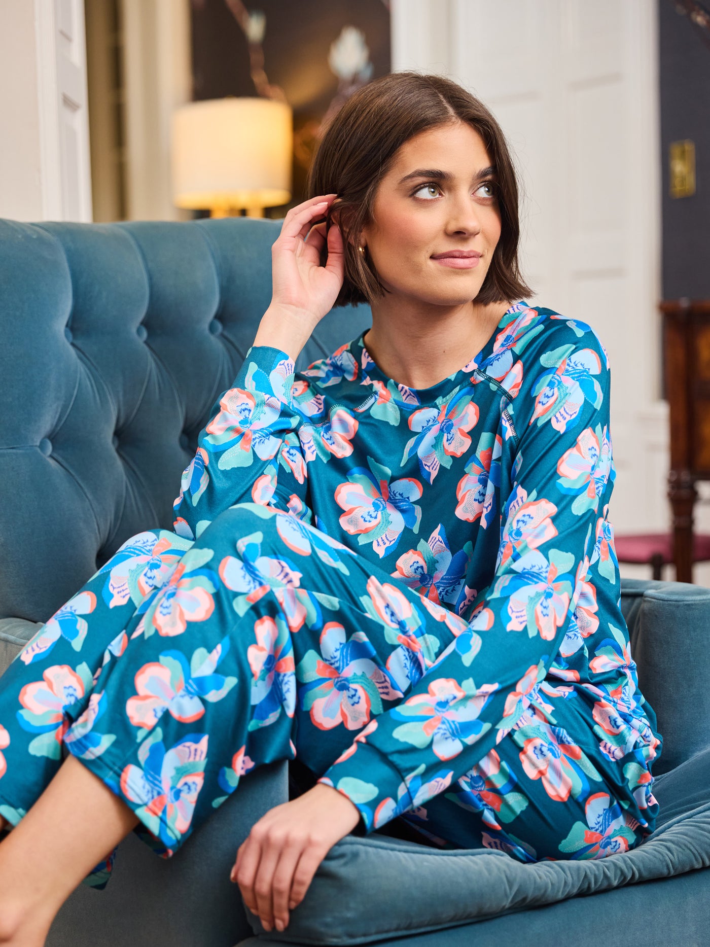Women's Annie Pants Set | Center Stage Green