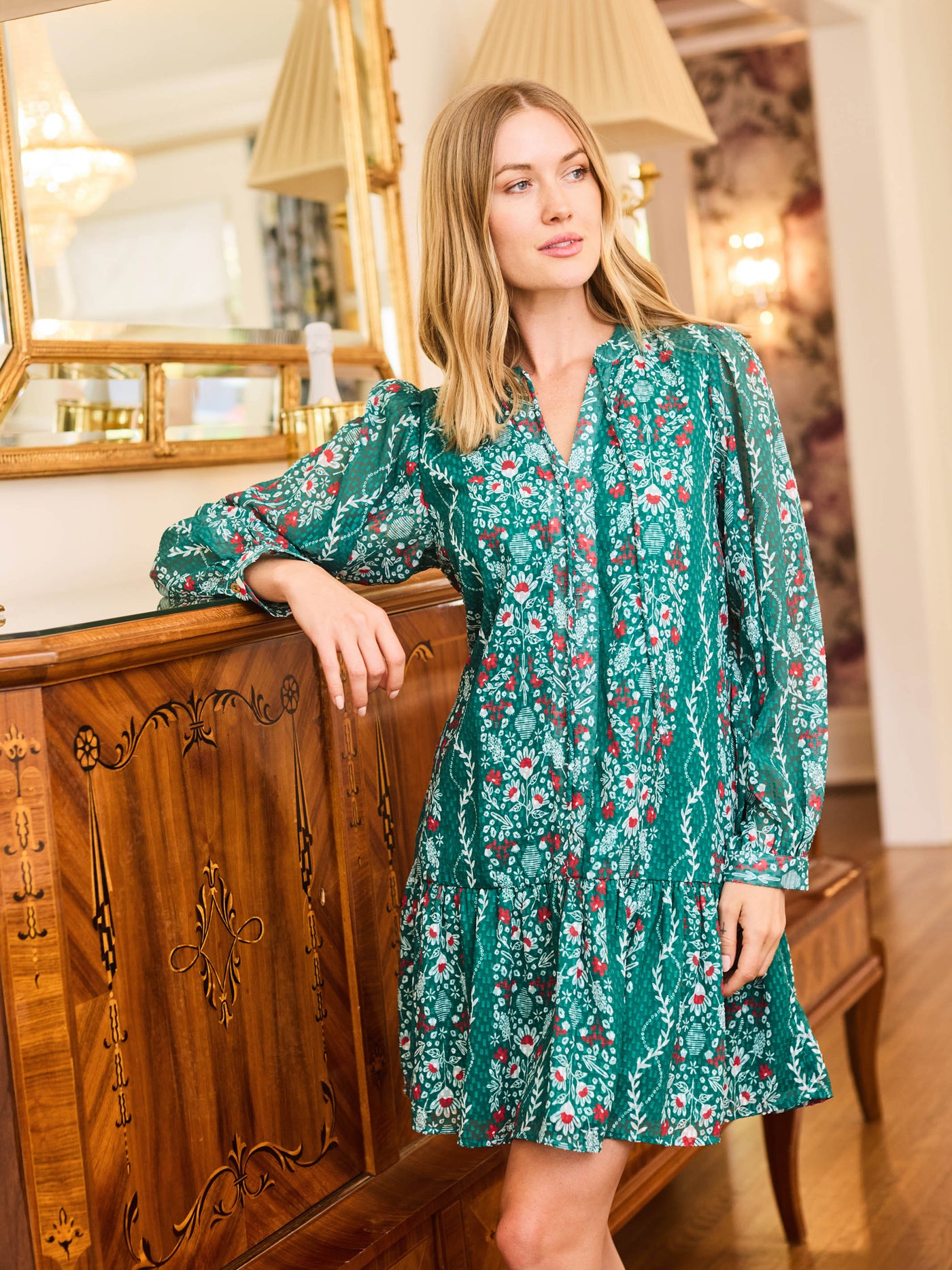 Natasha Dress | Ivy Lane Green