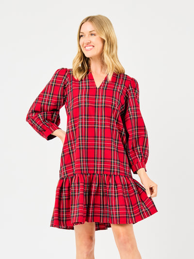 Naomi Dress | Red Plaid