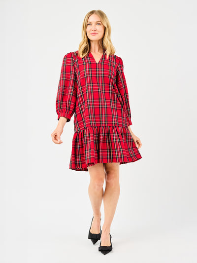 Naomi Dress | Red Plaid