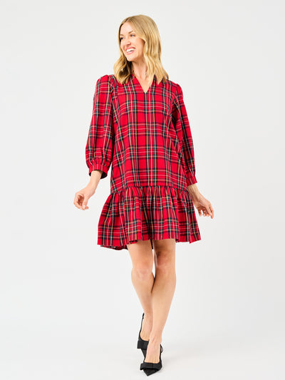 Naomi Dress | Red Plaid