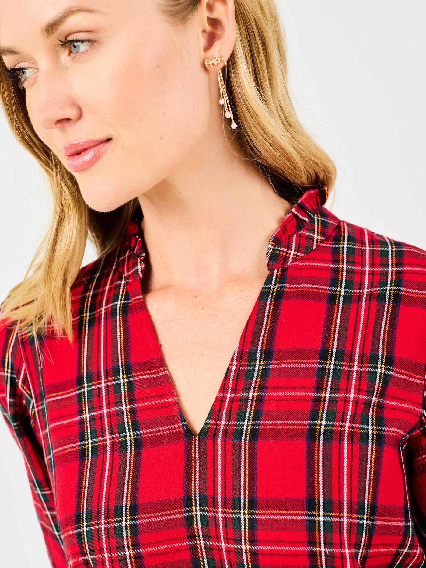 Naomi Dress | Red Plaid
