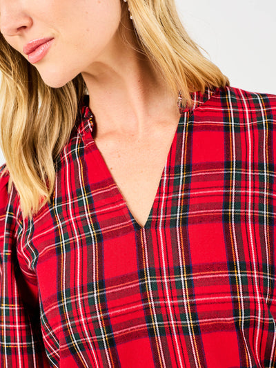 Naomi Dress | Red Plaid