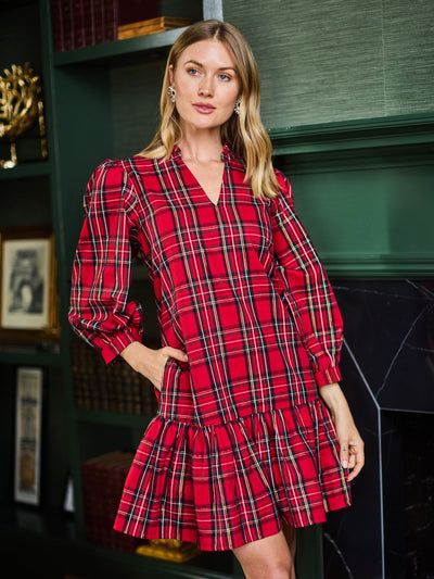 Naomi Dress | Red Plaid