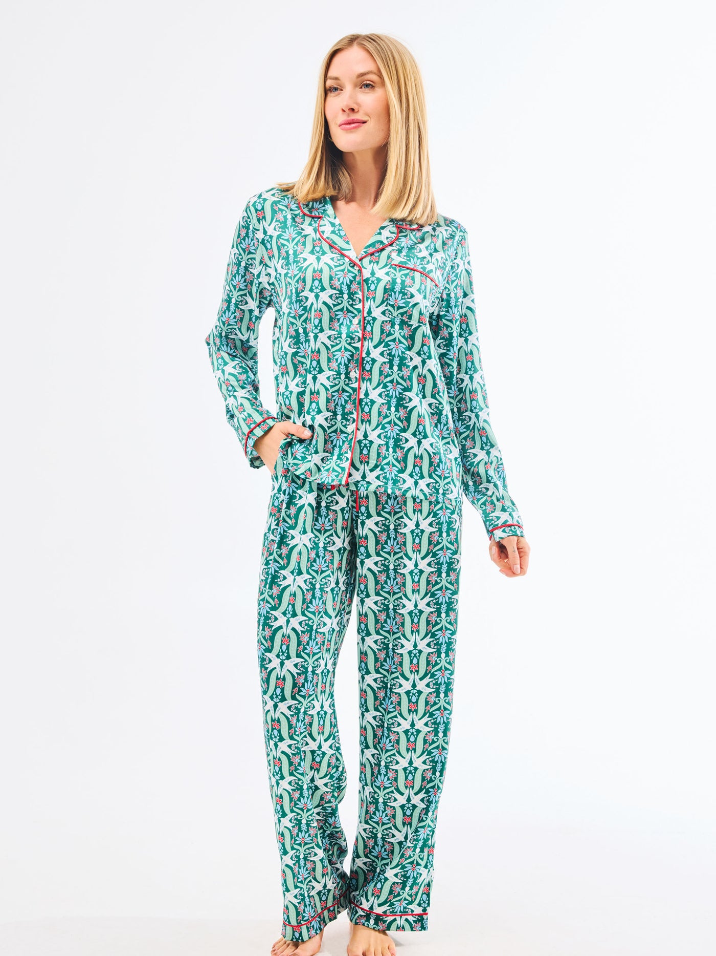 Women's Charlotte Satin Pants Set | Gossamer Wings