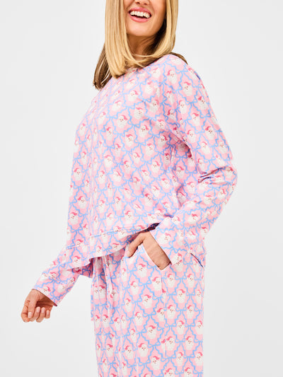 Women's Annie Pants Set | Santa Baby Bows