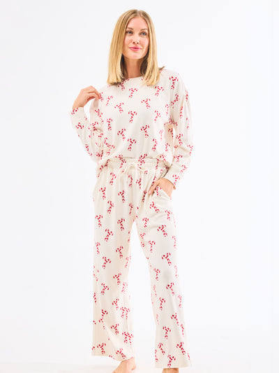 Sophie Wide Leg Pants Set | Candy Canes