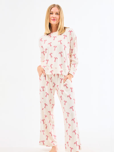 Sophie Wide Leg Pants Set | Candy Canes