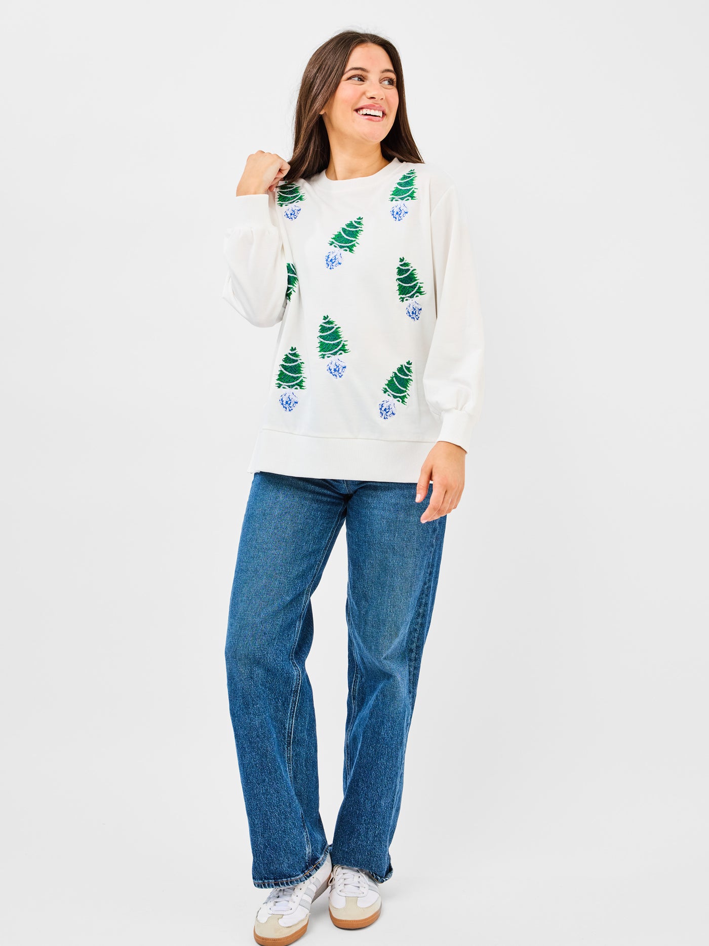 Lakelyn Sweatshirt | Blue Trees