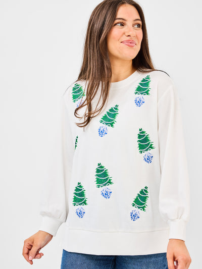 Lakelyn Sweatshirt | Blue Trees