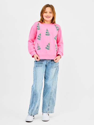 Sarah Youth Sweatshirt | Green Trees