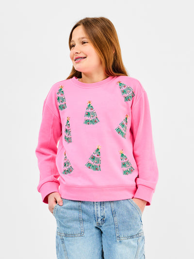 Sarah Youth Sweatshirt | Green Trees