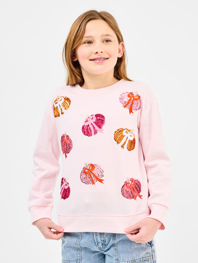 Sarah Youth Sweatshirt | Pumpkin Bows