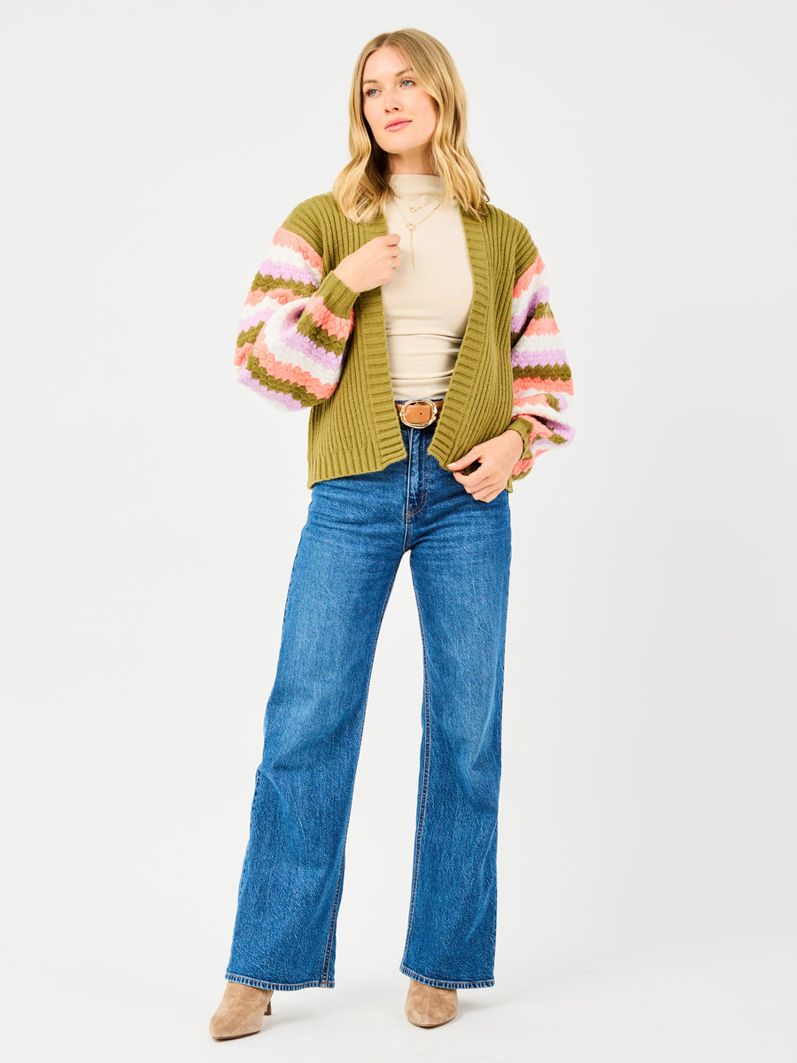 Pippa Cardigan Sweater | Green Multi – Mary Square