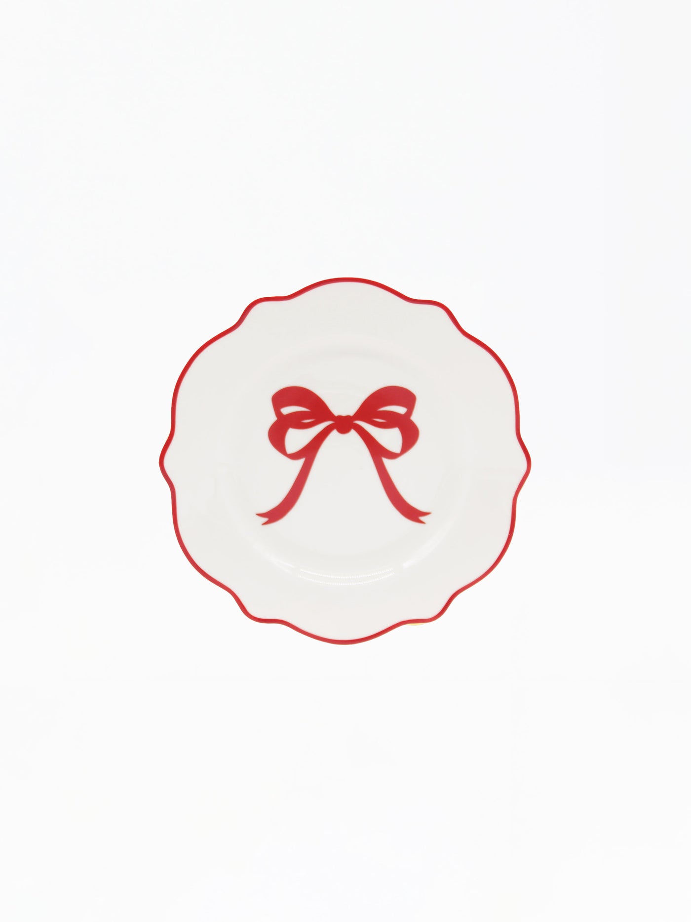 Scalloped Edge Appetizer Plates | Bow - Set of 4