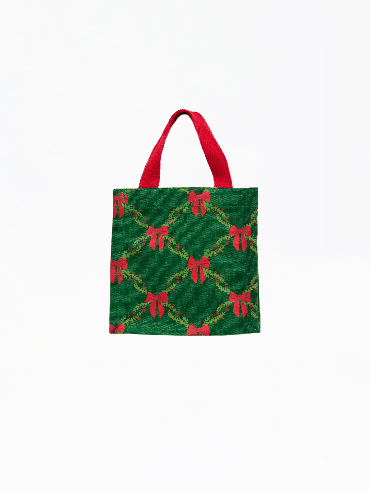 Petite Carry Tote Bag | Holiday Trellis