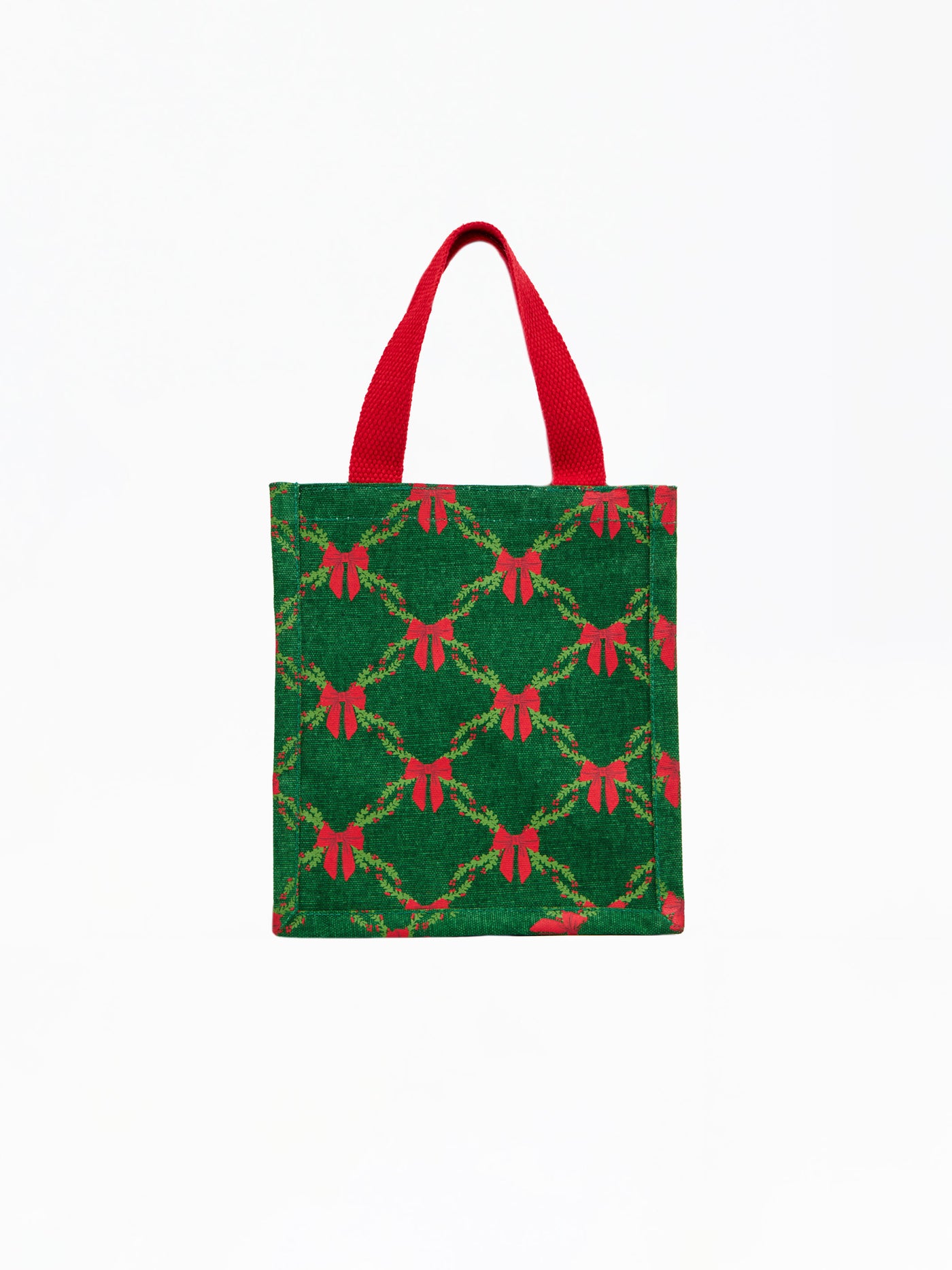 Compact Carry Tote Bag | Holiday Trellis