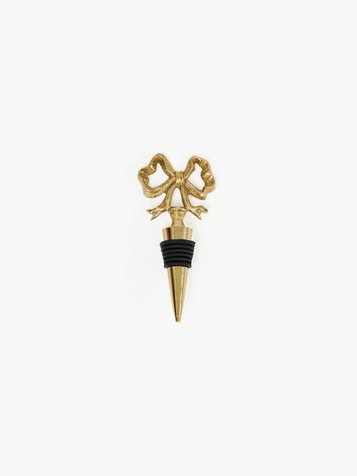 Wine Stopper | Gold Bow