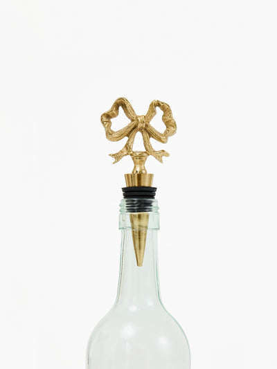 Wine Stopper | Gold Bow