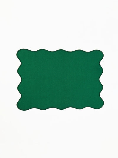 Scalloped Reversible Placemats | Holiday Trellis - Set of 4