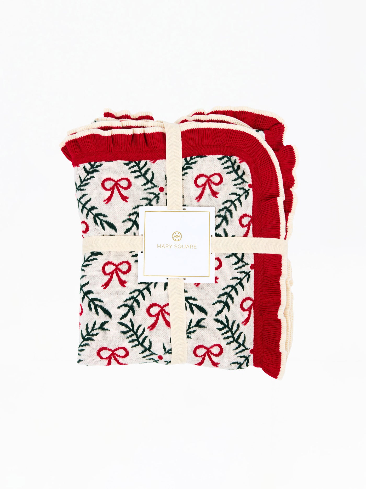 Knit Blanket | Holiday Trellis