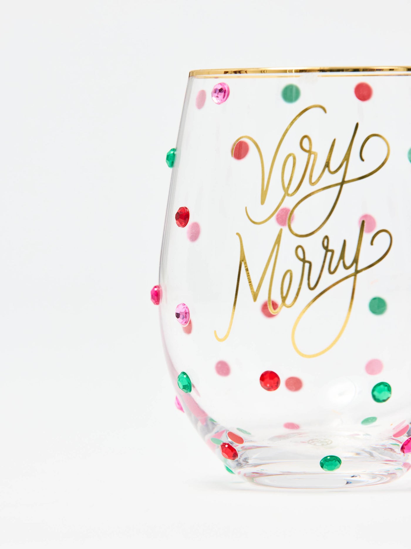 Stemless Wine Glass | Very Merry