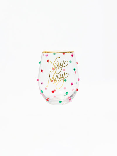 Stemless Wine Glass | Very Merry