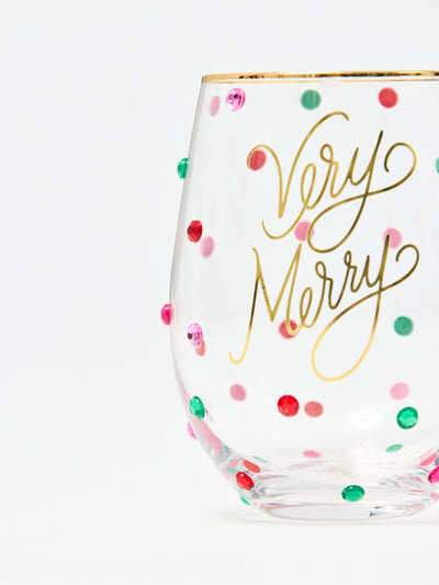 Stemless Wine Glass | Very Merry