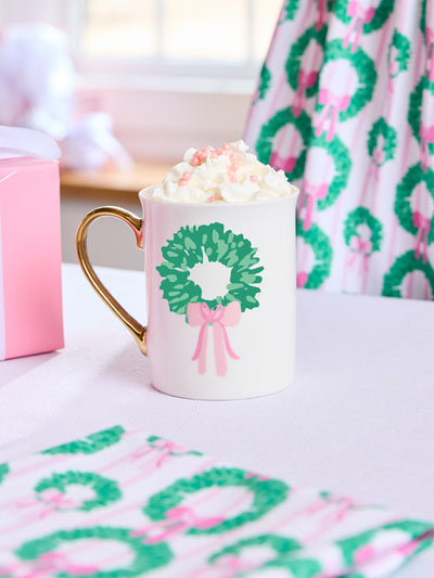 Gold Handle Mug | Rosy Wreaths