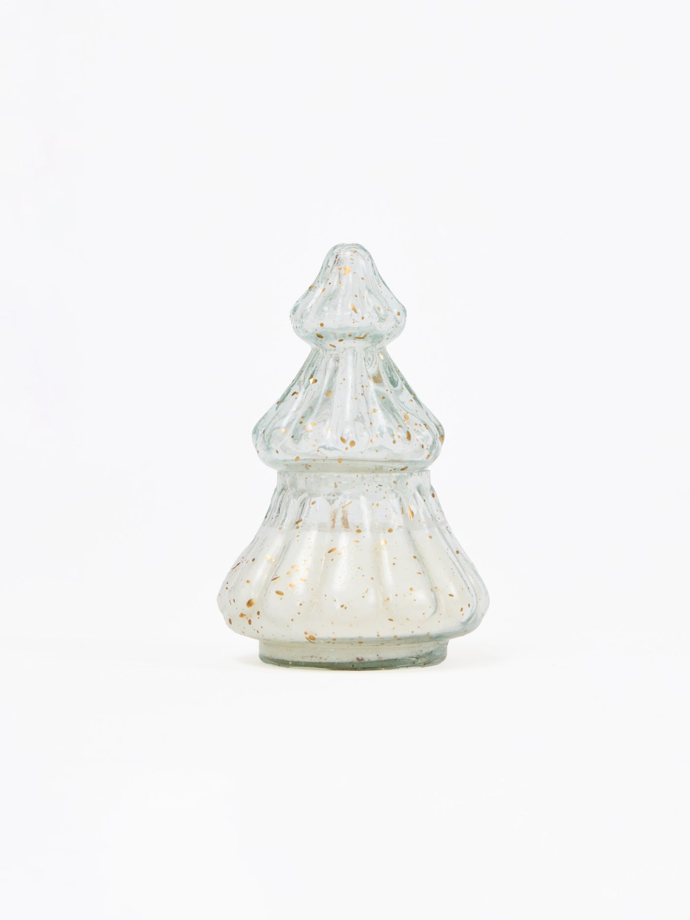 Glass Tree Candle | Gold Speckles