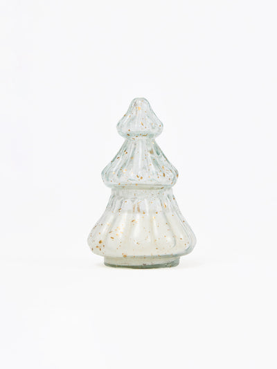 Glass Tree Candle | Gold Speckles