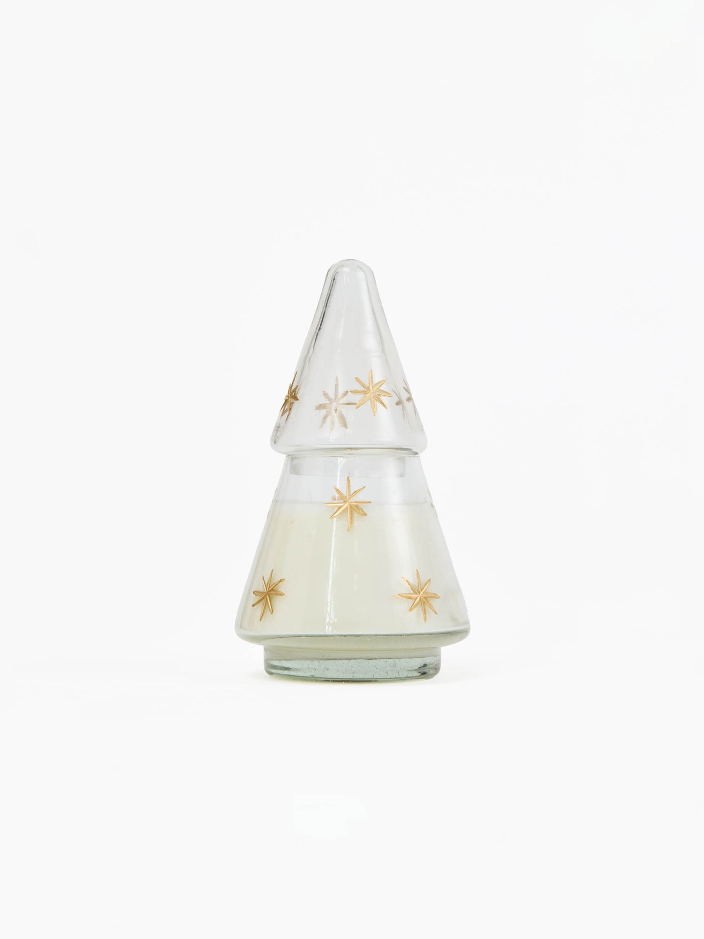 Glass Tree Candle | Embossed Star