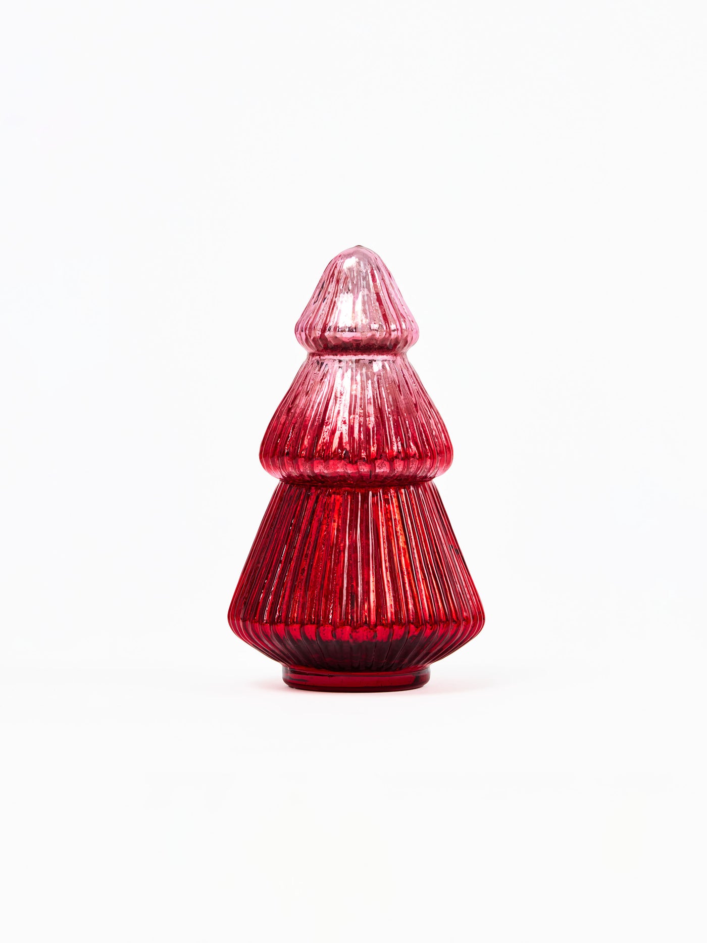 Large Glass Tree Candle | Red Mercury