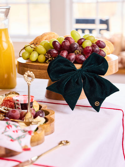 Magnetic Fabric Bow | Velvet Green
