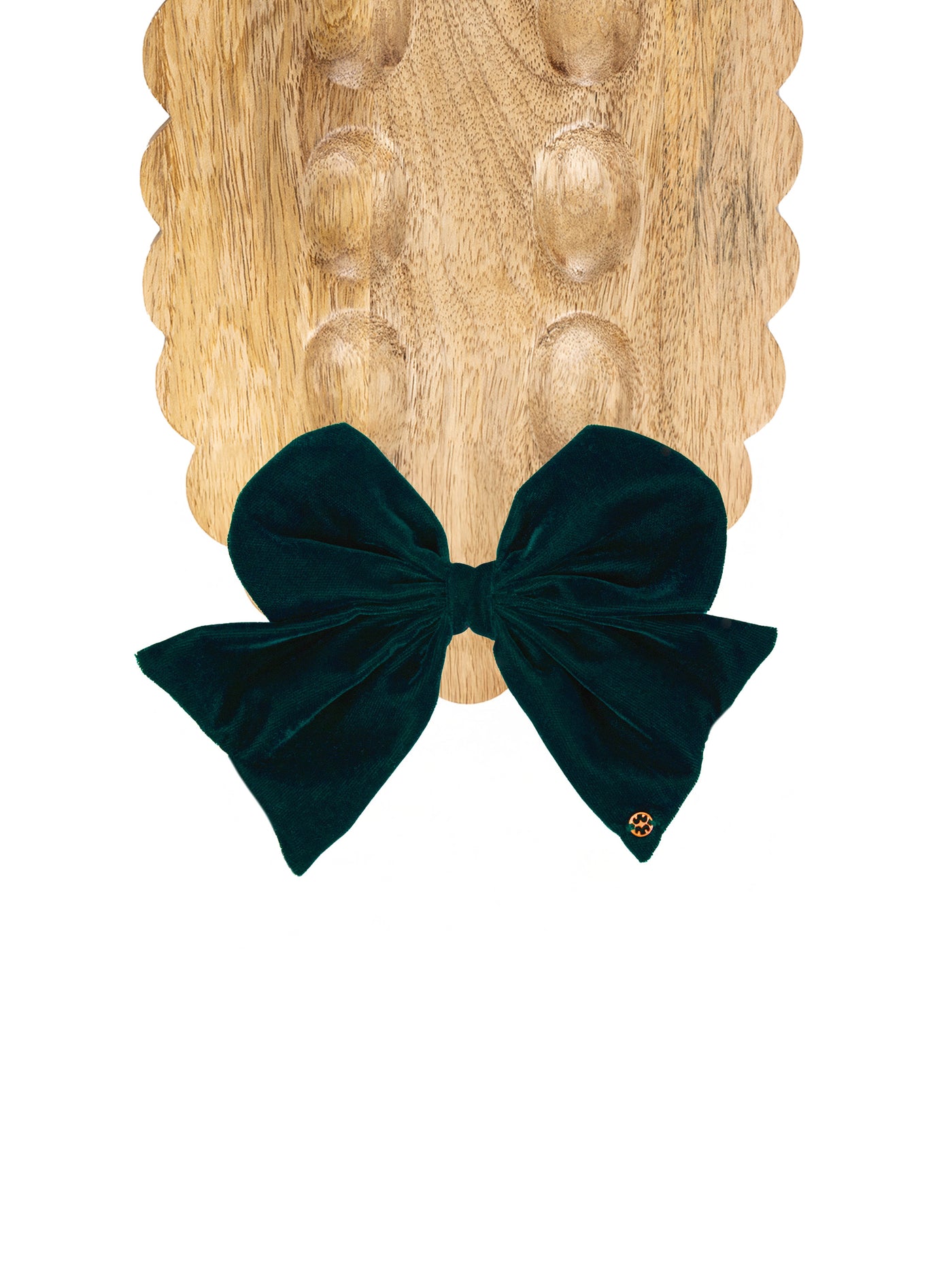 Magnetic Fabric Bow | Velvet Green