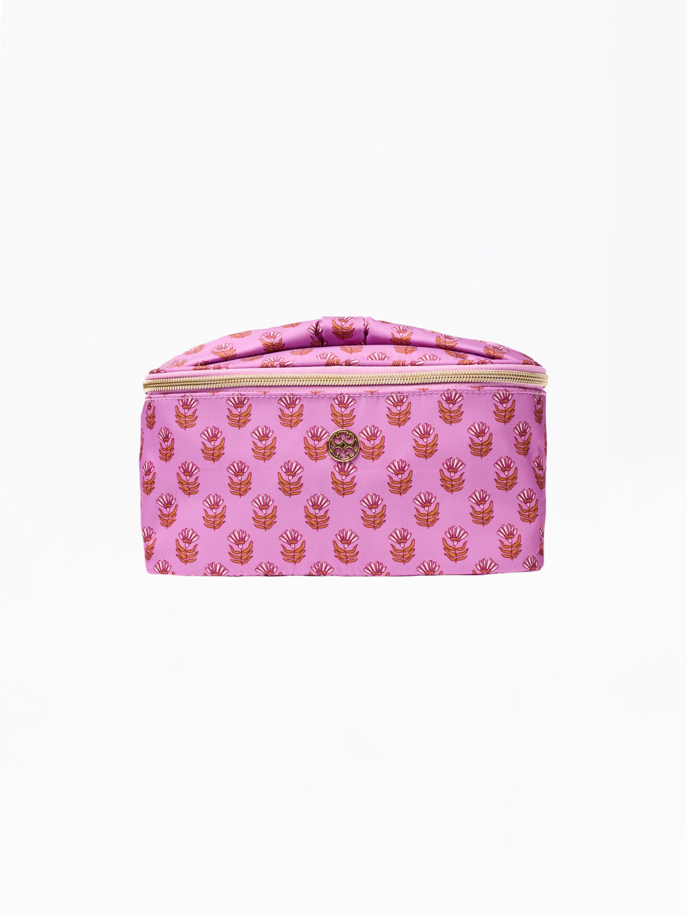 Kiss and Make Up Bag | Pink Floral Block