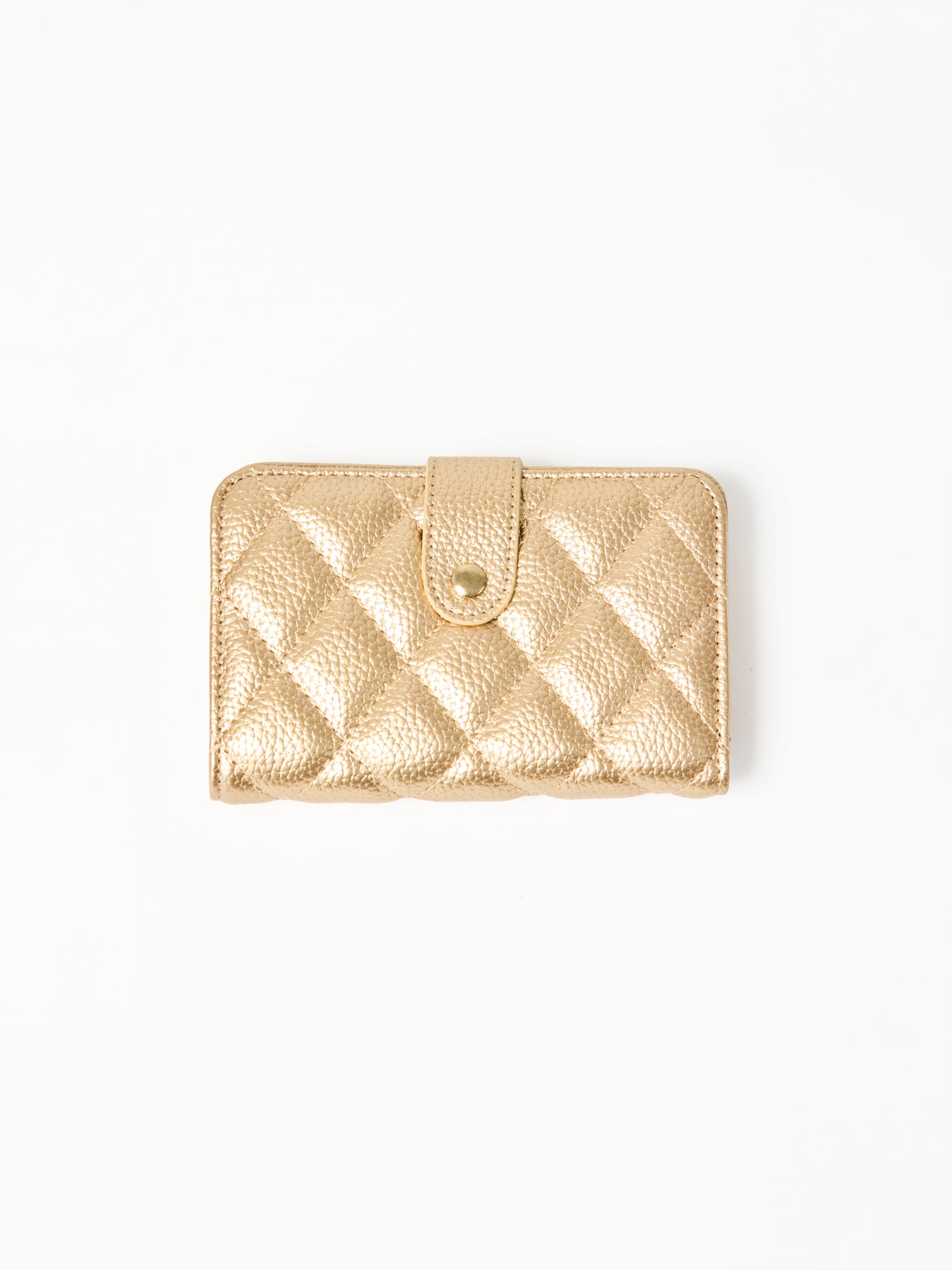Essential Quilted Wallet | Champagne