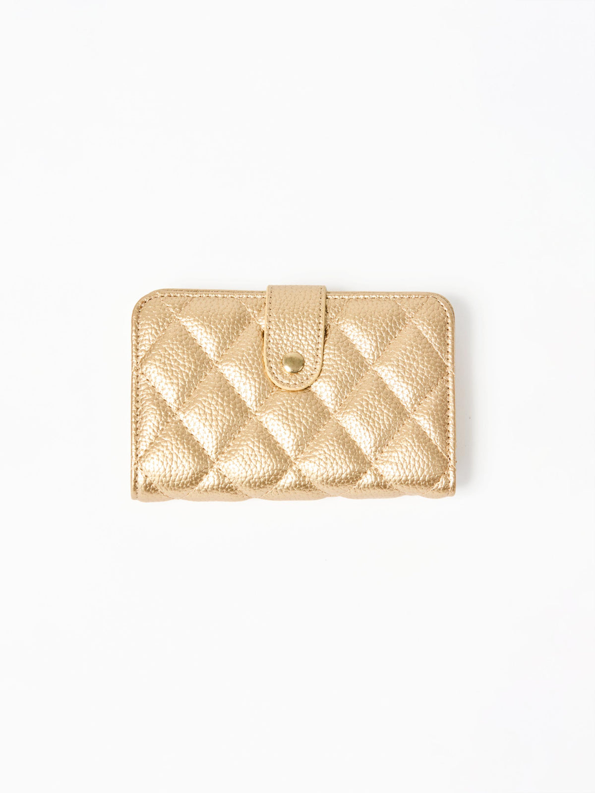 Essential Quilted Wallet | Champagne