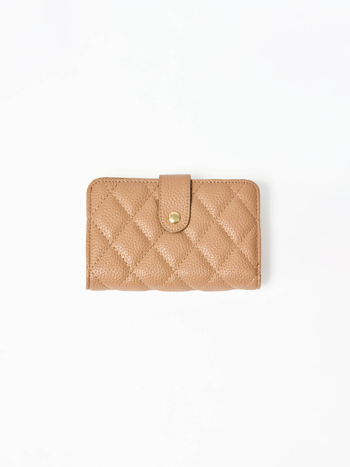 Essential Quilted Wallet | Camel