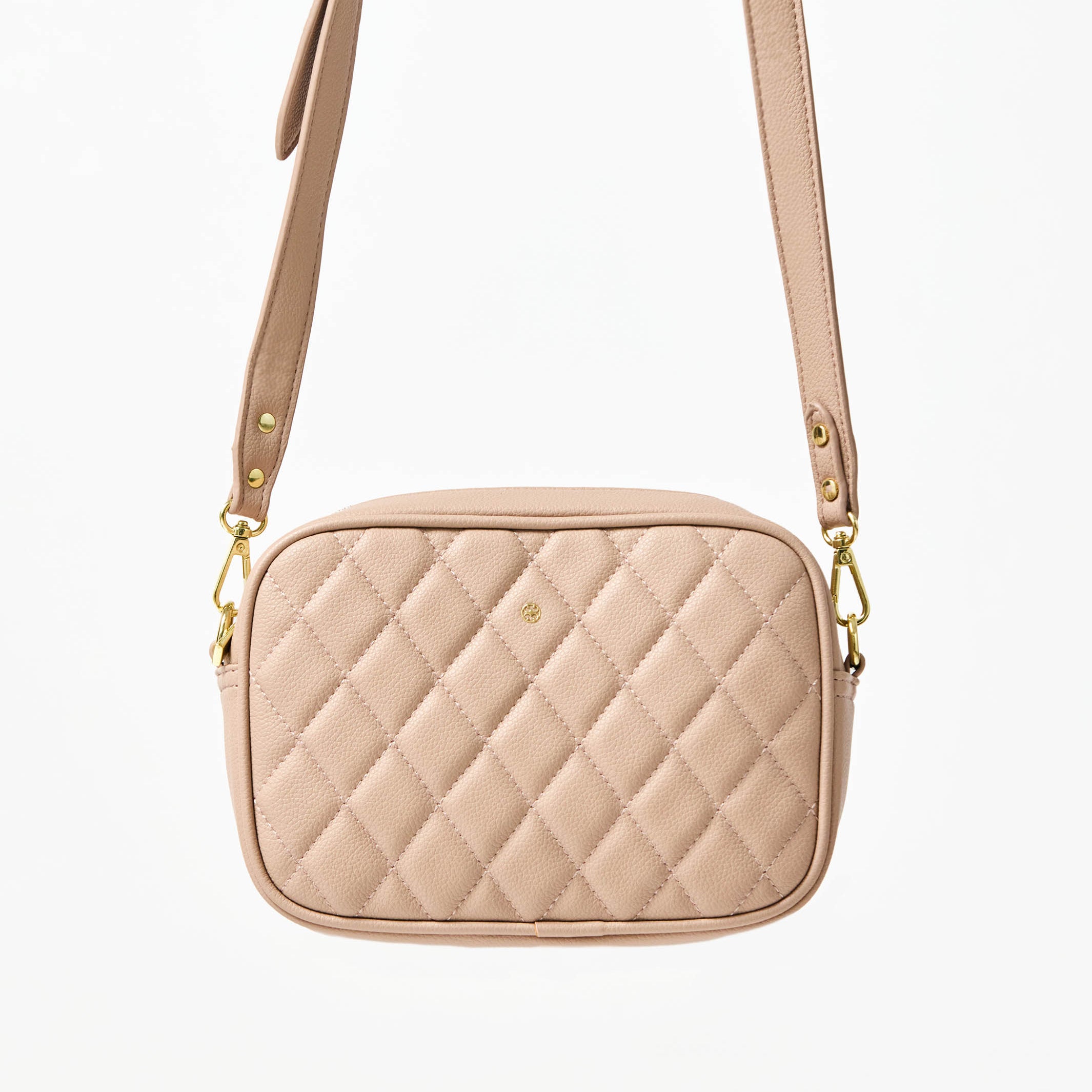 Essential Quilted Crossbody Bag | Tan