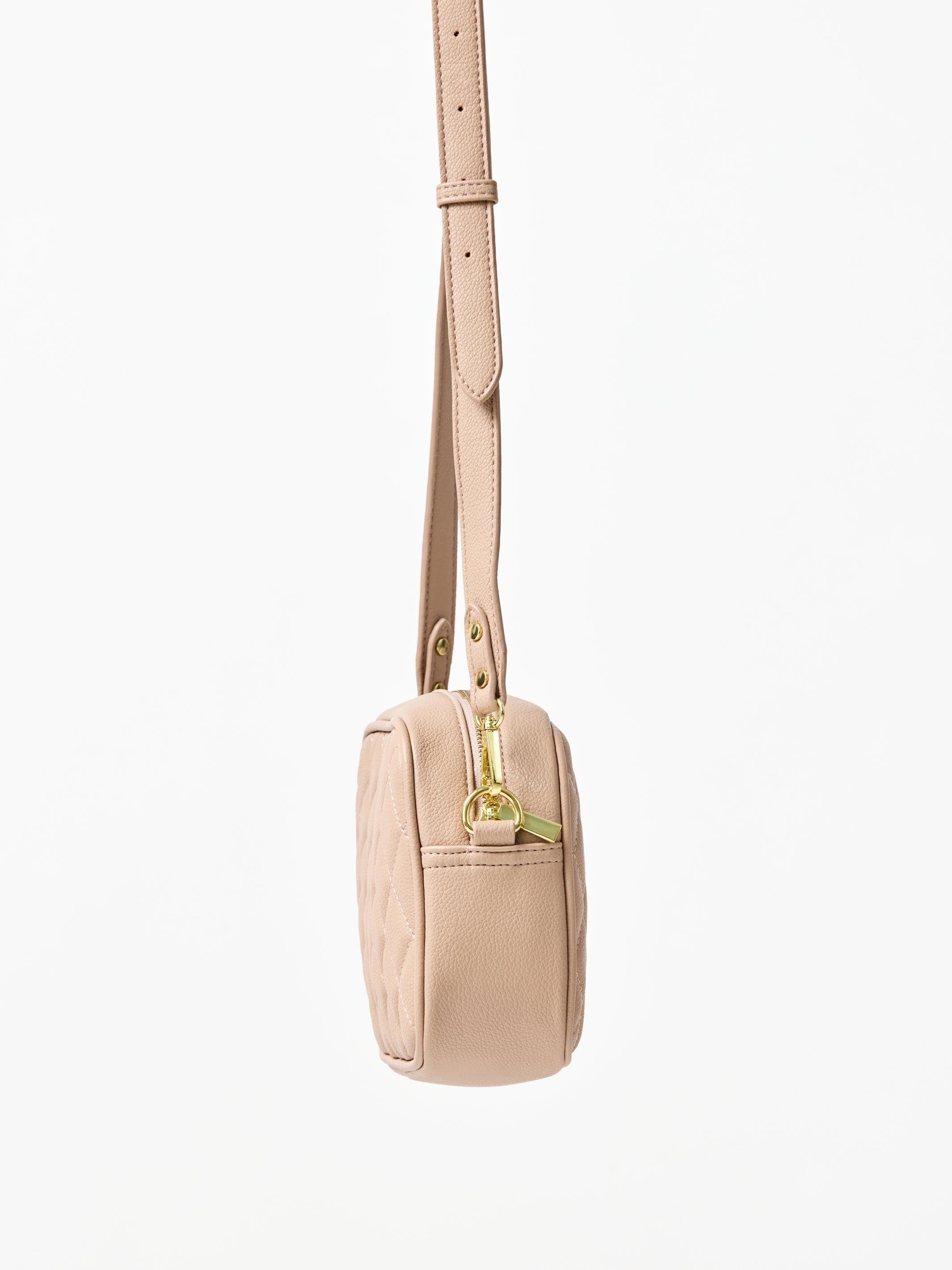 Essential Quilted Crossbody Bag | Tan