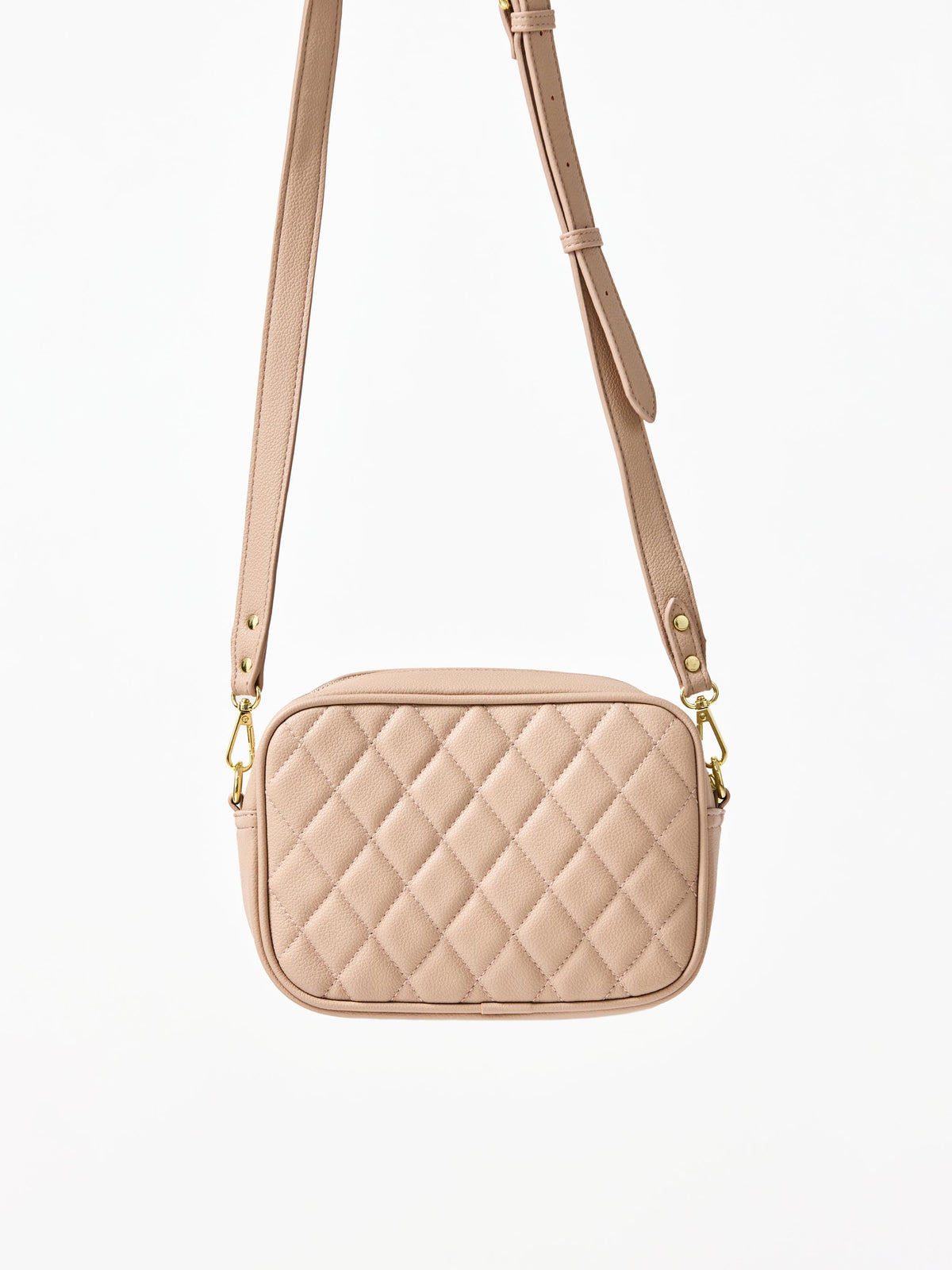 Essential Quilted Crossbody Bag | Tan